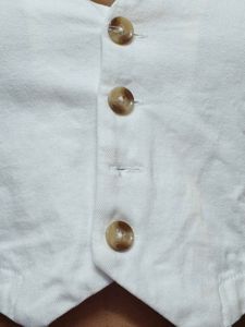 White Button-Up Crop Top Vest