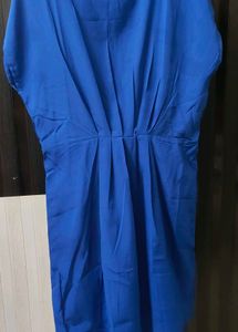 Vibrant Blue Pleated Dress