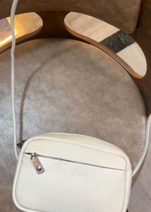 Cream Camera Crossbody Bag