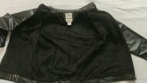 Black Faux Leather Biker Jacket Men