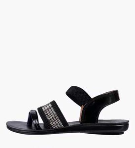 🖤Stylish Black Embellished Flat Sandals