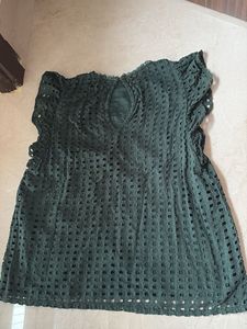 Stylish Green Textured Top