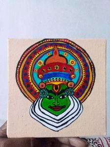 Kathakali Face Acrylic Painting