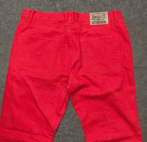 Reject Denim Bold Red Statement Jeans