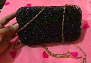 Sparkling Black Evening Clutch Bag