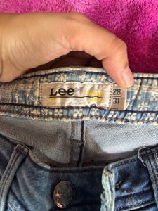 Distressed Patchwork Blue Denim Jeans