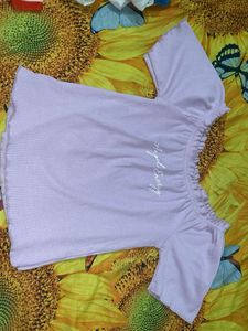 Cute Off-Shoulder "Angel Energy" Top