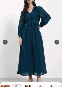 Styli Women Teal Blue Midi Dress
