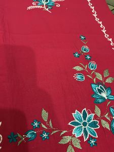 Red Embroidered Salwar Kameez
