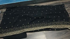 Embellished Black Kurta Set