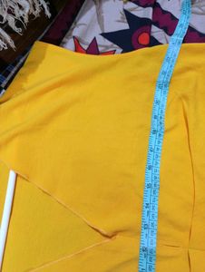 Sunshine Yellow Draped V-Neck Top