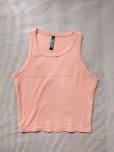 Peach Ribbed Tank Top