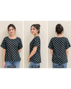 Darzi Women’s Black Polka Dot Top – Size M