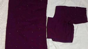 HAND MADE MIRROR WORK SAREE💜