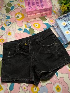 Stylish Black Denim Shorts