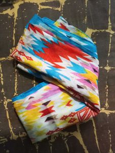 Vibrant Geometric Print Scarf/Casual Dupatta