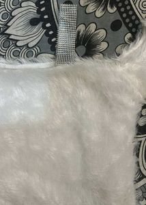 Fluffy White Cropped Top