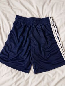 Navy Blue Gym/Sports Shorts with White Strips
