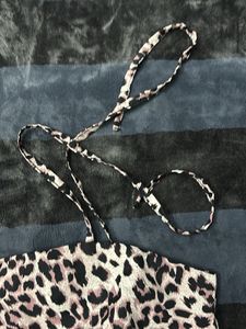 Leopard Print Tie-Strap Cami Top