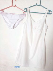 White Lace Trim Slip