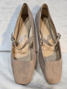 H&M greige Mary Jane flats