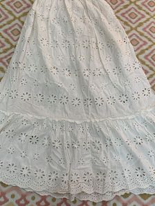 White Eyelet Maxi Skirt