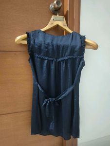 Navy Blue Ruffle Tie-Back Top💙
