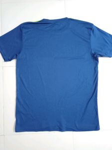 Dark Blue Polyester Sports T-shirt