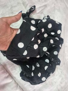 Polka Dot backless blouse