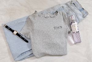 Grey Ribbed Top