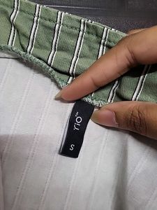 Green Striped Dangree dress