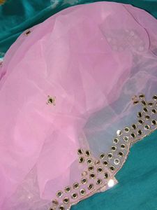 Pink Mirror Work Dress