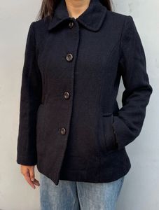 Classic Navy Button-Up Jacket
