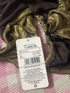 Metallic Ruched Halter Dress