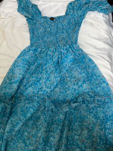 Bohemian Blue Floral Maxi Dress