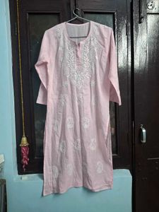 Beautiful Pink Chikankari Kurta