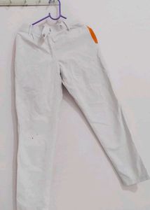 White Casual Pants