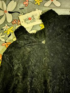 Elegant Black Lace Kurta