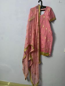 Elegant Pink Kurta Set with Dupatta