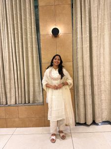 Elegant Off-White Kurta Set with Dupatta