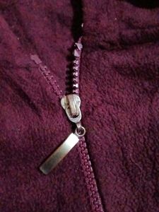 Maroon Velour Zip-Up Hoodie