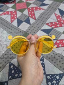 Cool Cute Yellow Bear Round Sunglasses