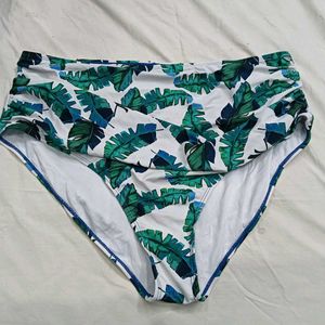 ❤️‍🔥 High-Waisted Tropical Leaf Bikini Bottom