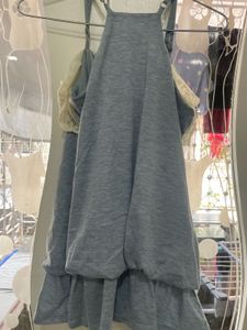 Baby Blue Lace Trim Dress