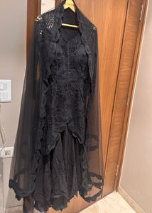 Elegant Black Ethnic Sharara Suit