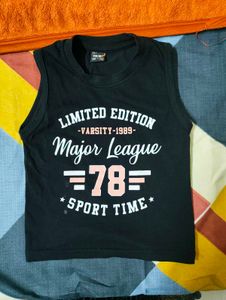 Black "Major League 78" Sleeveless Tee