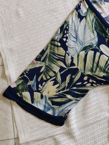 Tropical Print Wrap Robe