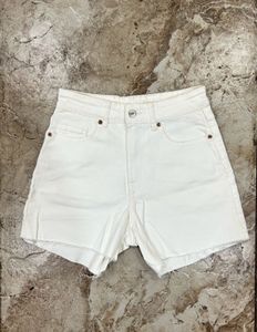 White Denim Cutoff Shorts