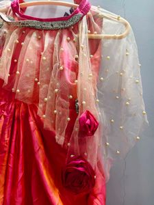 Girls Festive Gown with Pearls