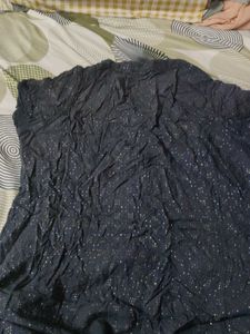 Chic Navy Blue Kurta with Star Print